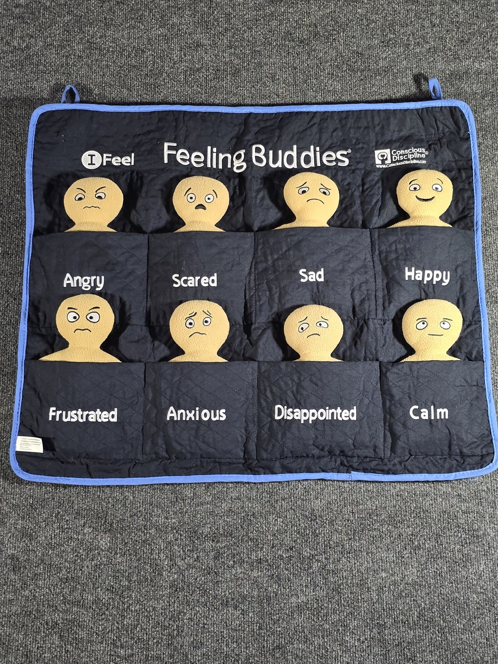 Conscious Discipline Feeling Buddies Complete Set 8 Dolls + Carrier Mat